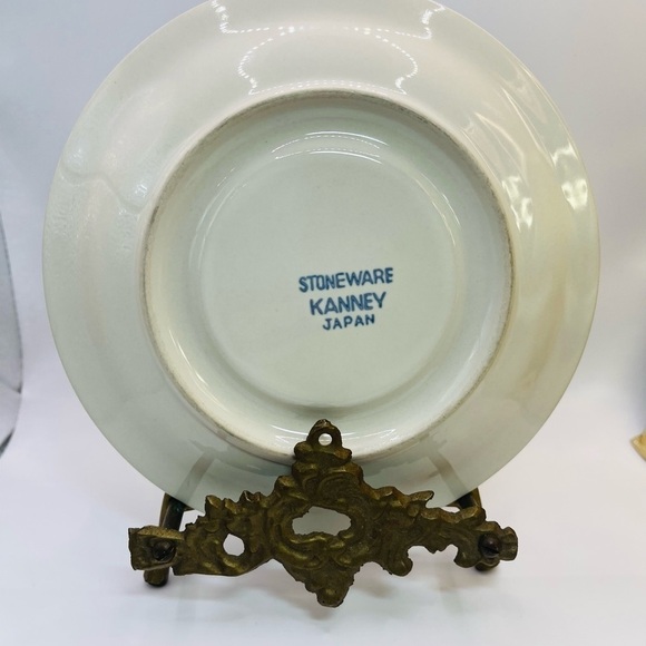 STONEWARE Kanney Japan Saucer Plate 6 inch Vintage Dish MCM Teacup Saucer ☕️ - Picture 2 of 3